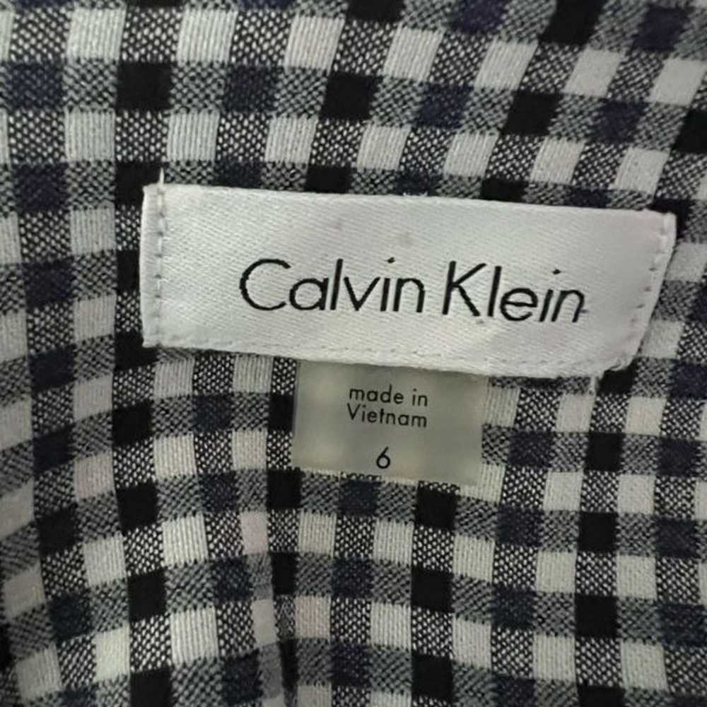 Calvin Klein Gingham Plaid Dress-Size 6 - image 4