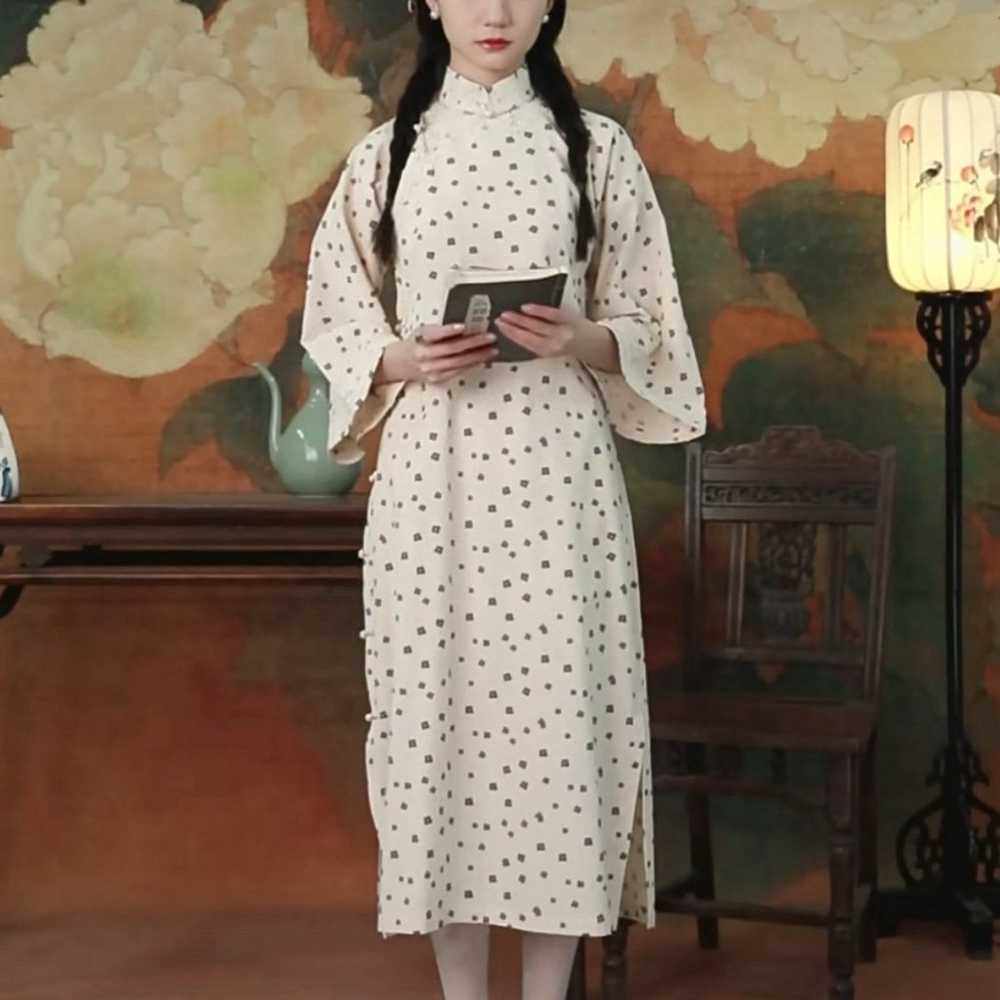 Cotton Qipao Cheongsam Dress - image 5