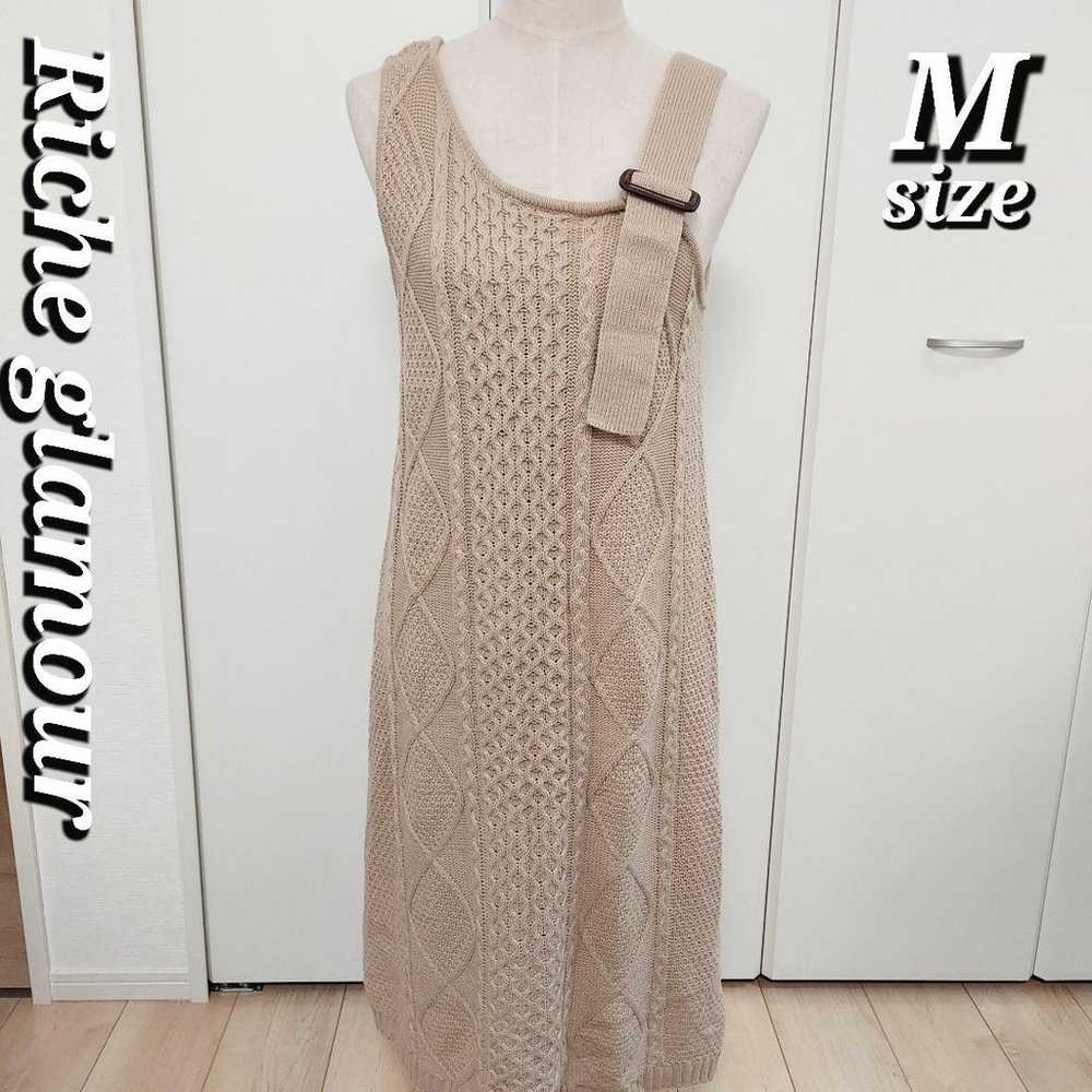 Richie Glamour Beige Size M Sleeveless Dress - image 1