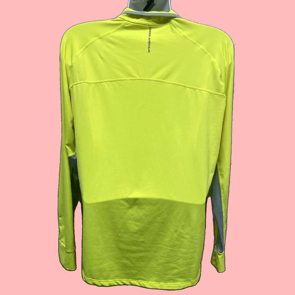 Under Armour Neon Yellow and Grey Half Zip Pullov… - image 4