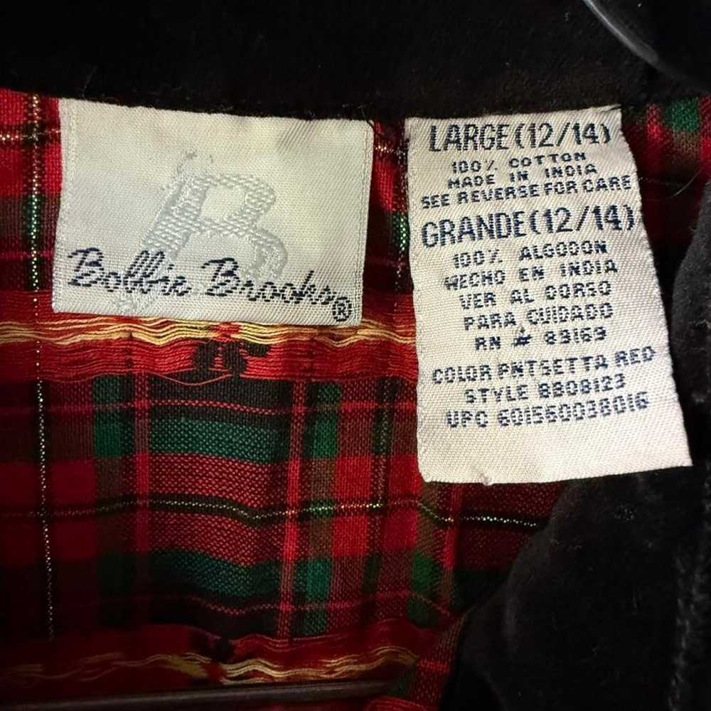 BOBBIE BROOKS Vintage Christmas Poinsettia Tartan… - image 2