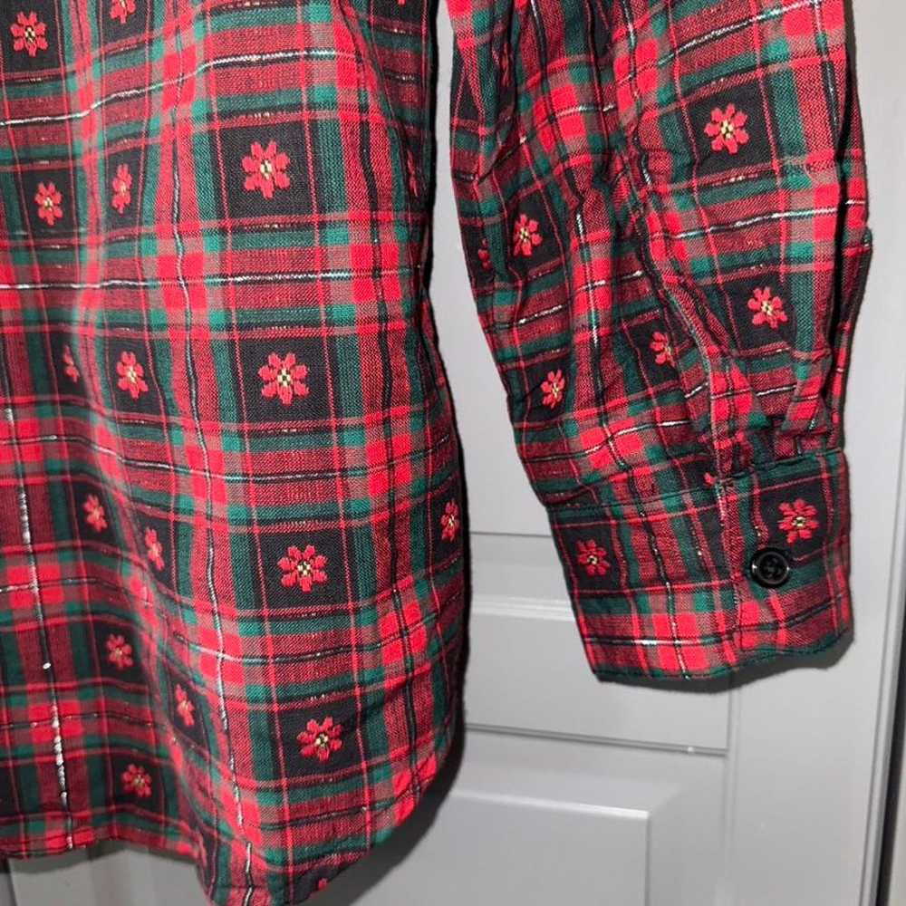 BOBBIE BROOKS Vintage Christmas Poinsettia Tartan… - image 6