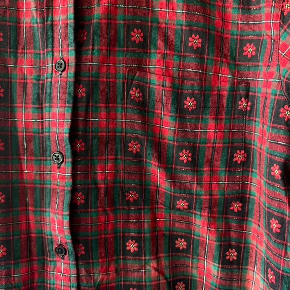 BOBBIE BROOKS Vintage Christmas Poinsettia Tartan… - image 9