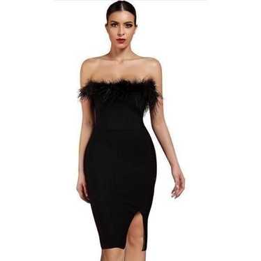 Whoinshop Women's Sexy Off Shoulder Feather Bandag