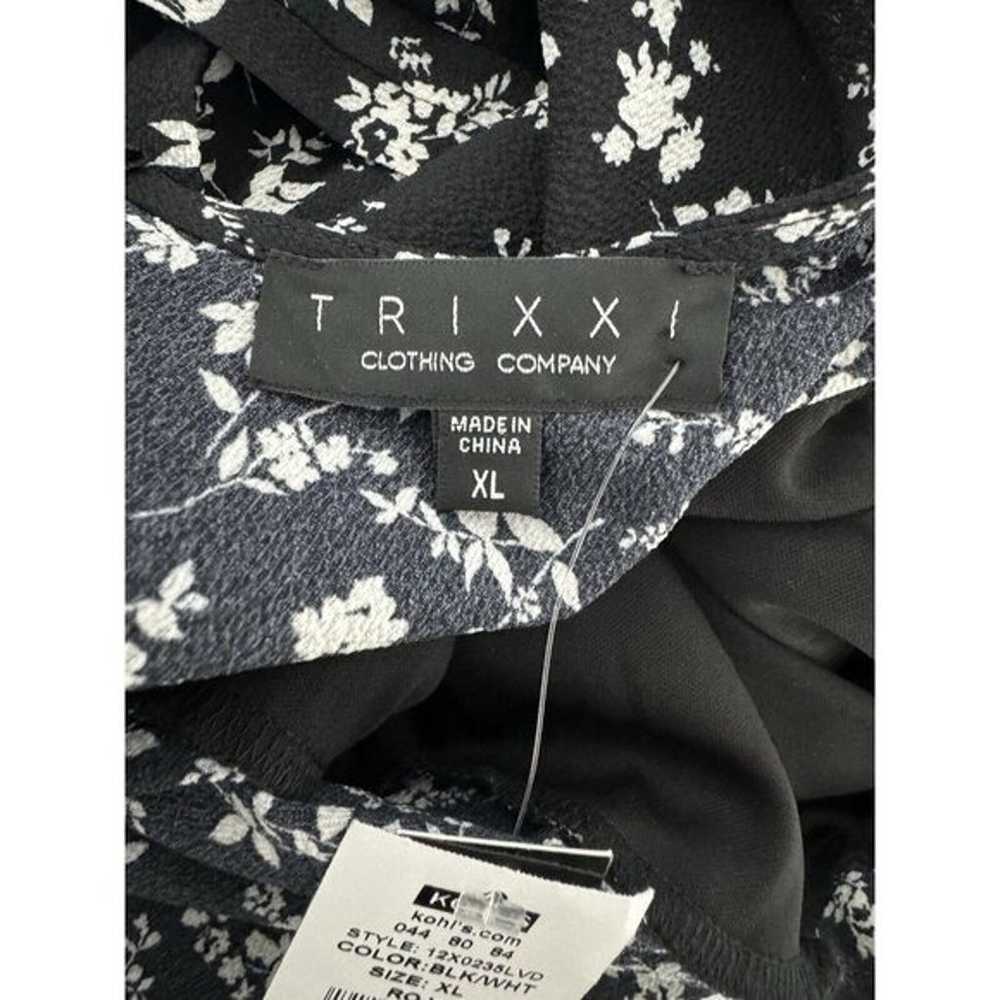 TRIXXI Women's Rompers long sleeve black floral s… - image 11