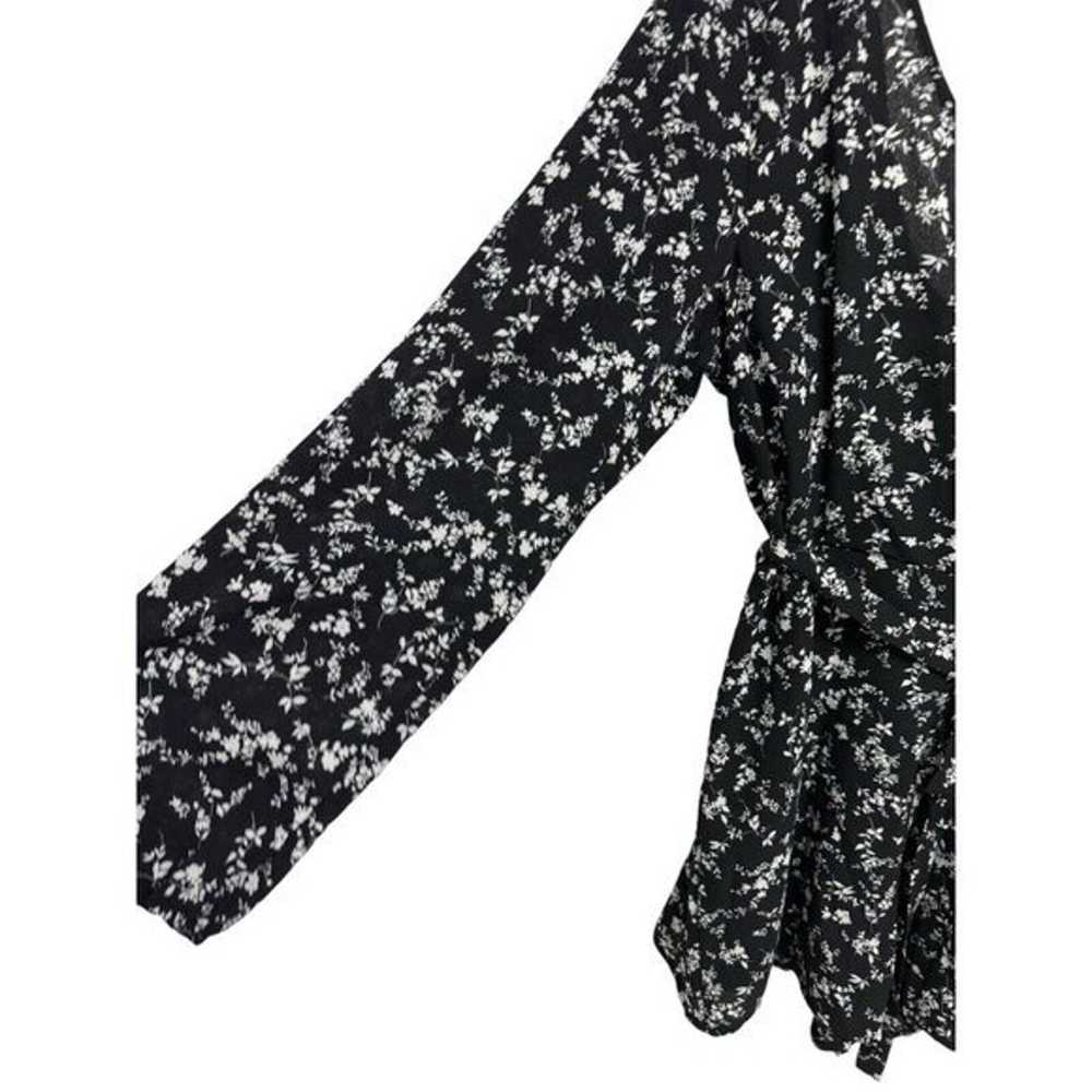 TRIXXI Women's Rompers long sleeve black floral s… - image 4