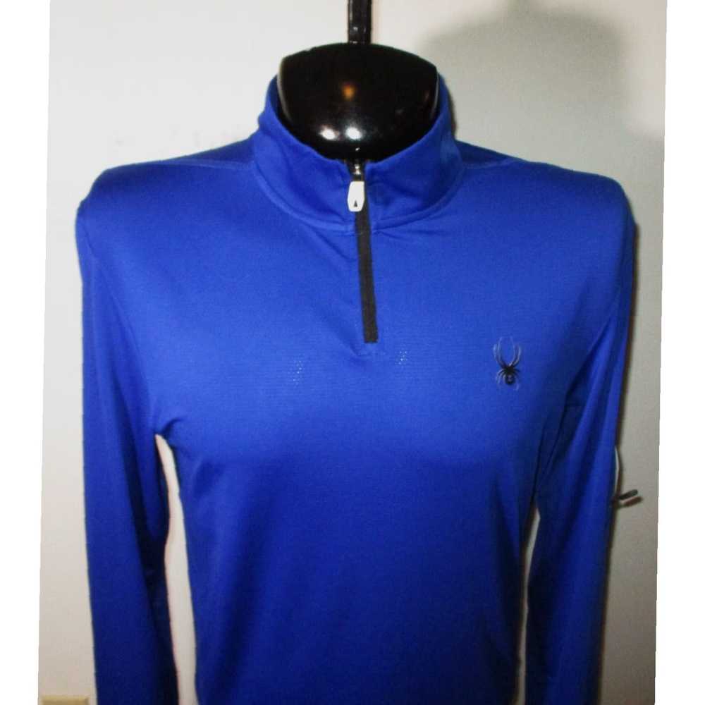 Spyder Authentic Blue Long Sleeve 1/2 Zip Compres… - image 2