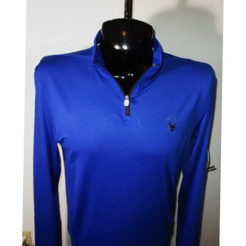 Spyder Authentic Blue Long Sleeve 1/2 Zip Compres… - image 3