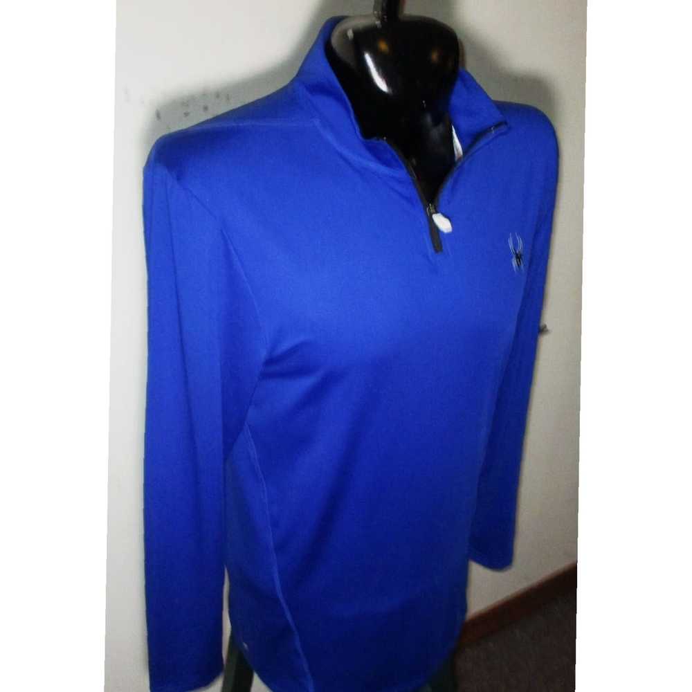 Spyder Authentic Blue Long Sleeve 1/2 Zip Compres… - image 4