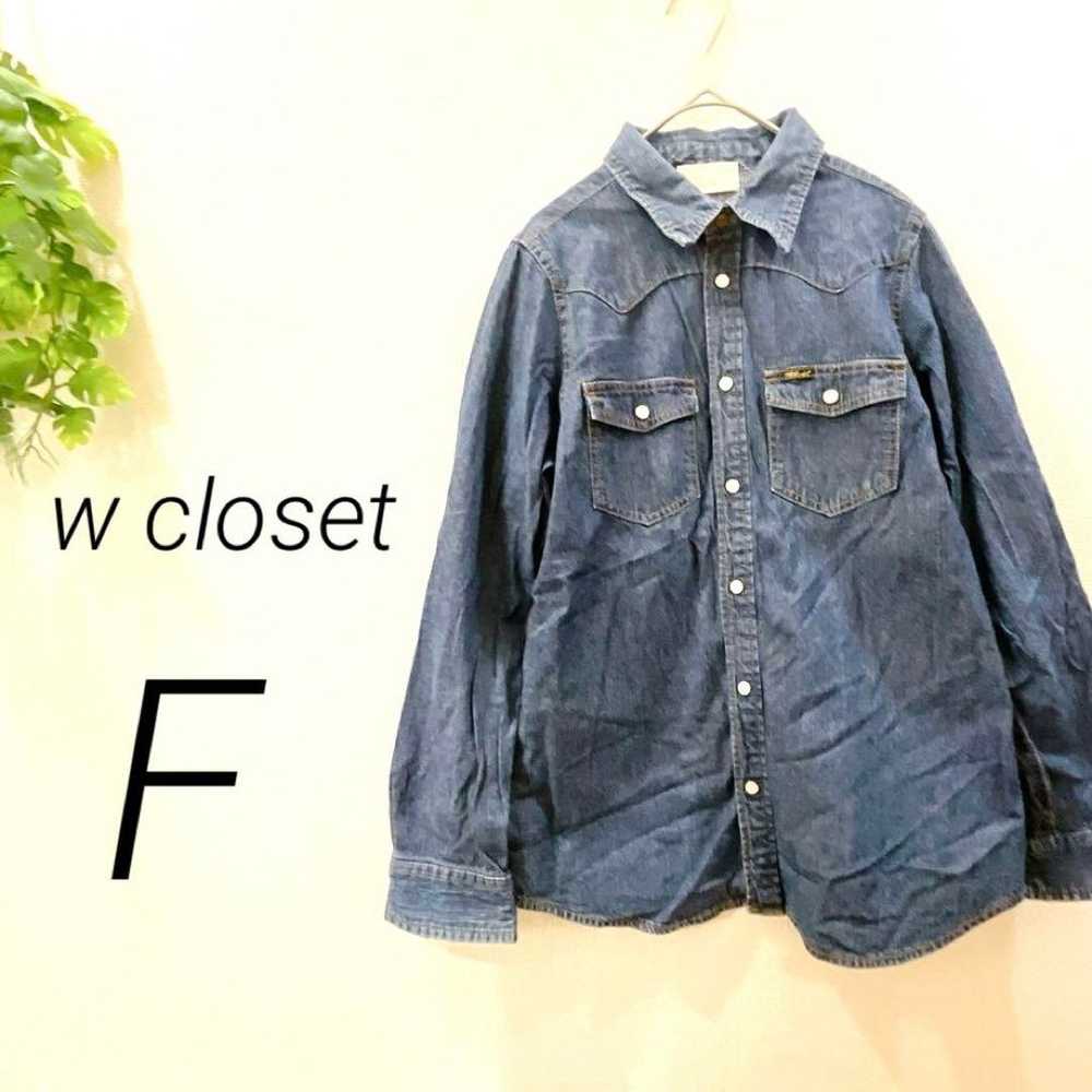 W Closet Double Closet Denim Shirt Long Sleeve Ou… - image 1