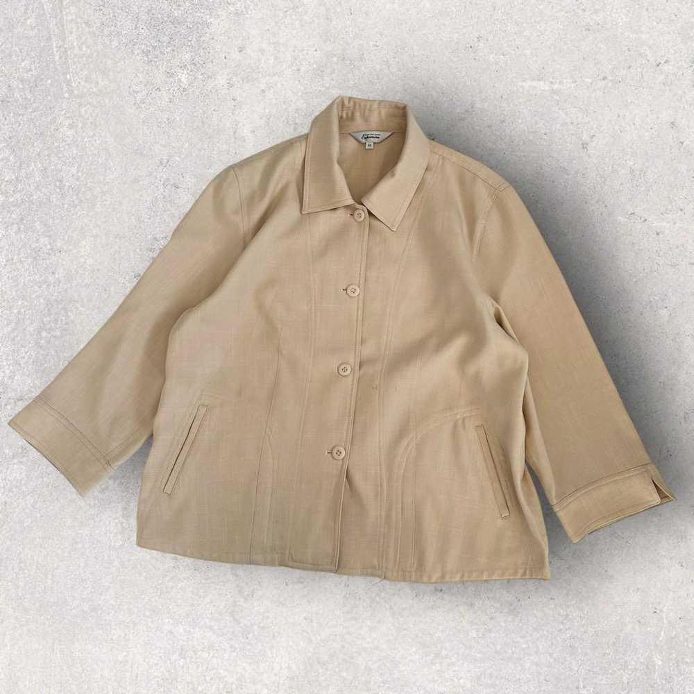 【Expression】Shirt Jacket Pocket Polyester Button M - image 1