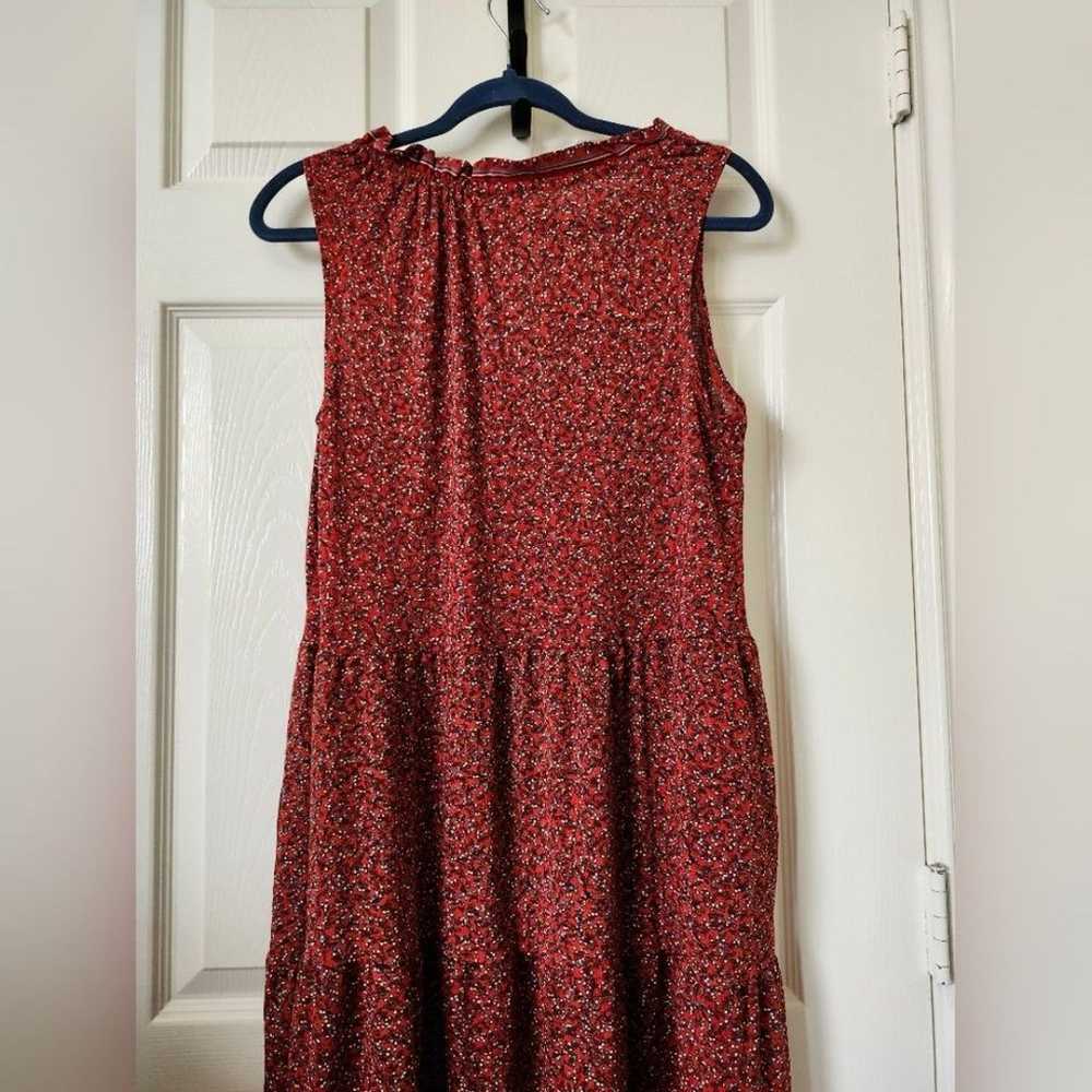 Max Studio Red Ditsy Floral Print Sleeveless Maxi… - image 10