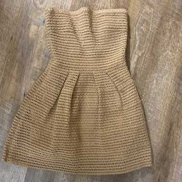 WOW Couture Strapless Tan Mini Dress Size M