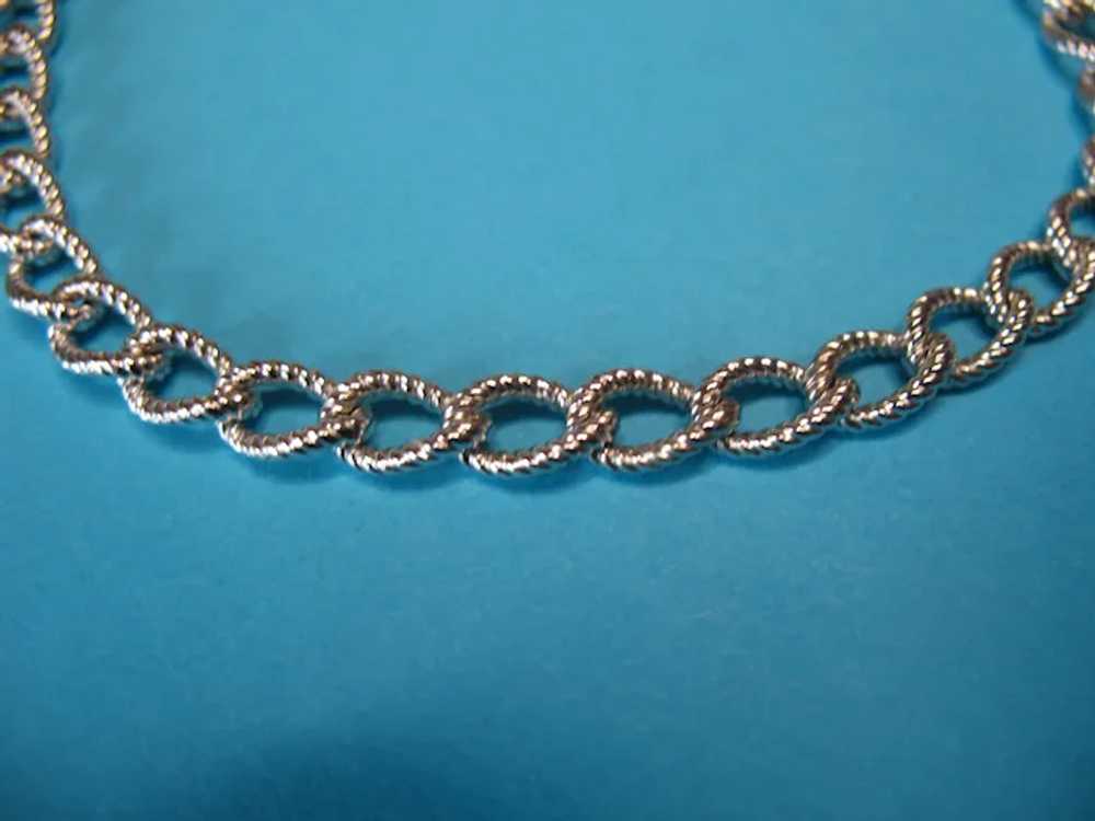 Vintage Sterling Silver NOS Starter Bracelet 7 5/… - image 2