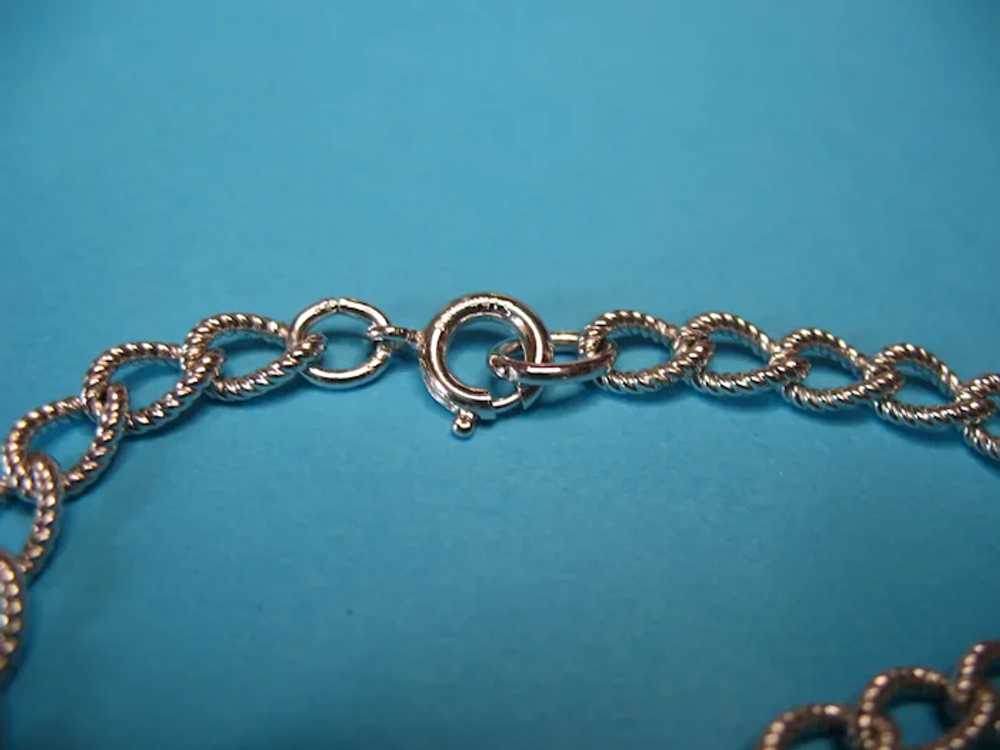 Vintage Sterling Silver NOS Starter Bracelet 7 5/… - image 3