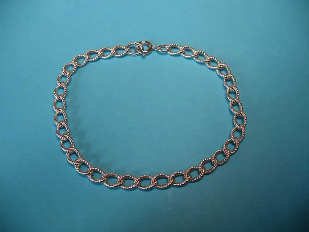 Vintage Sterling Silver NOS Starter Bracelet 7 5/… - image 4