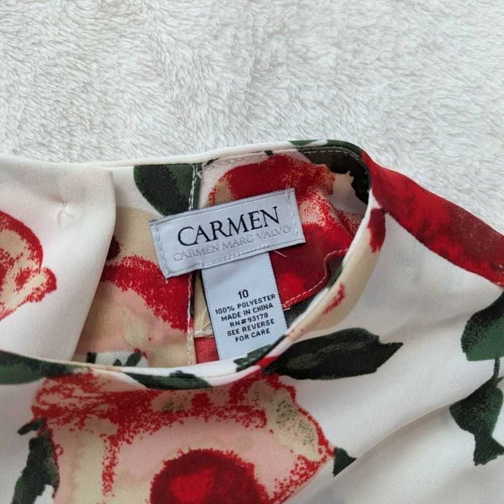 Carmen Marc Valvo Floral Long Sleeve Blouse - image 6