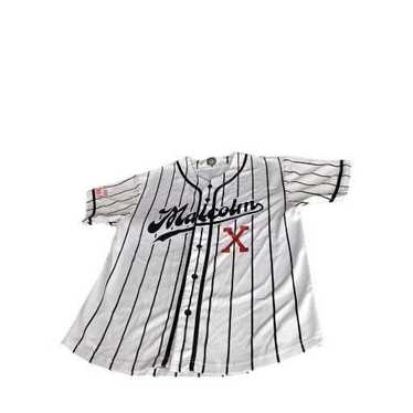 Jersey Malcolm X Striped Baseball Jersey Men Sz M… - image 1