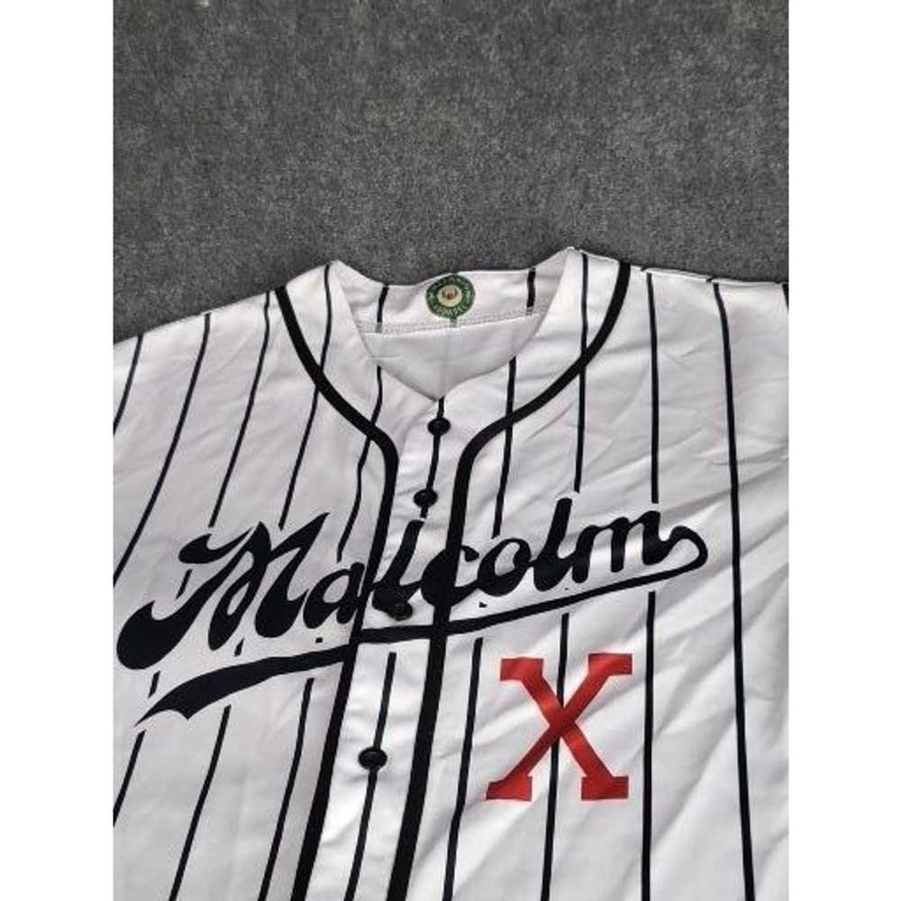 Jersey Malcolm X Striped Baseball Jersey Men Sz M… - image 2