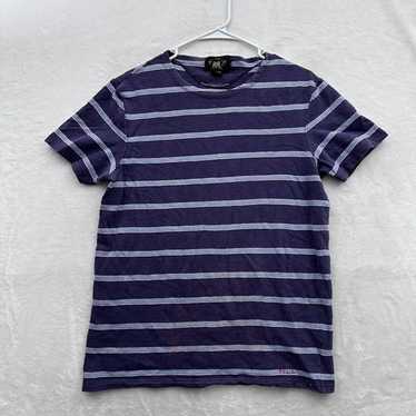 【RRL】関税/送料込み S/S ロゴ Tシャツ ネイビー インディゴ ストライプド ジャージー Tシャツ（Tシャツ