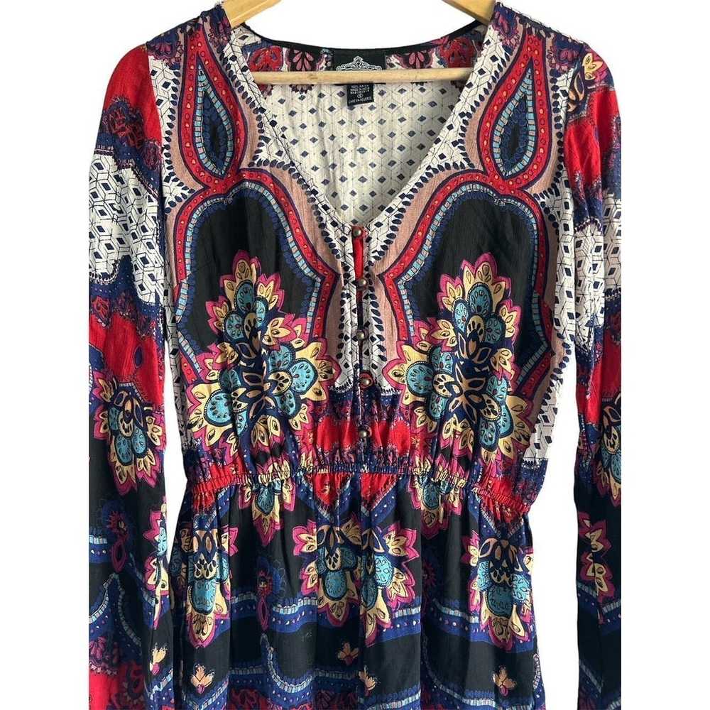 Angie Women’s Size Small Boho V Neck Bell Sleeve … - image 5