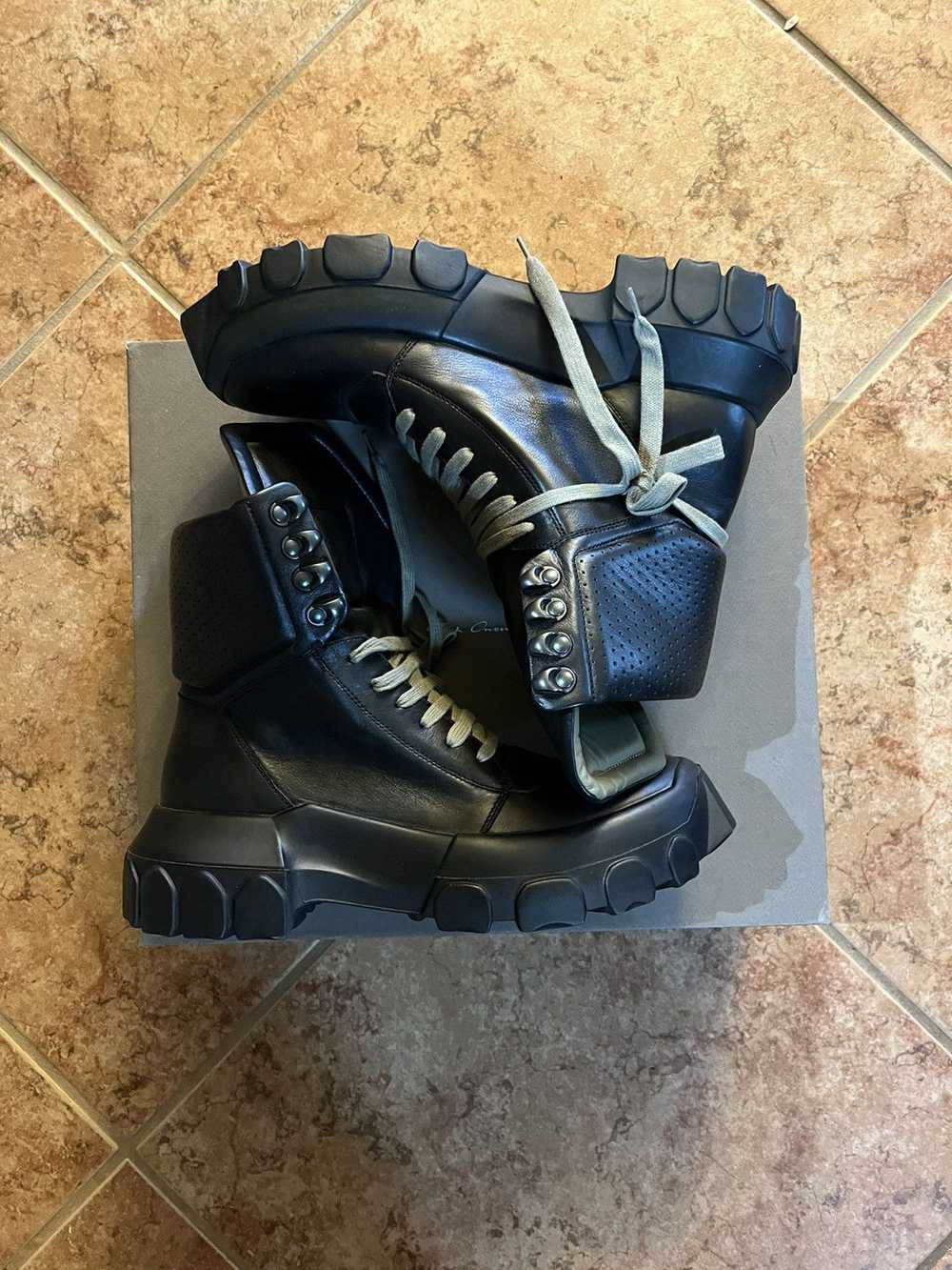 Rick Owens rick owen mainline tractor dunk boot - image 2