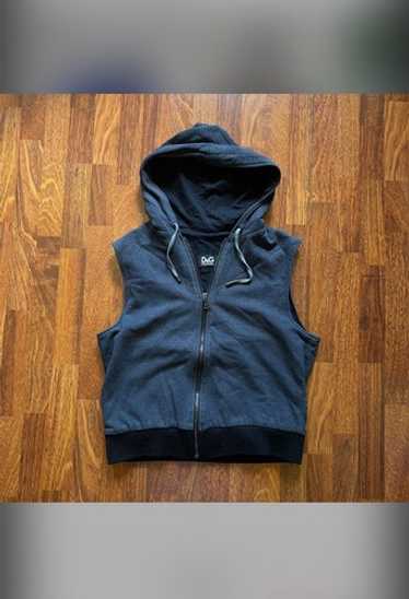 【Dolce & Gabbana】ジップアップフーディー Zip-up hoodie with all-over DG print in Black for Men