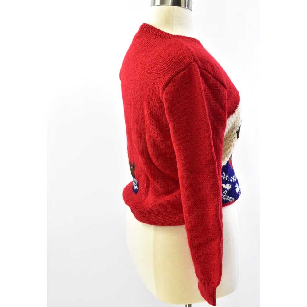 Talbots Retro Chic Ladies Luxury Red Woolen Teddy… - image 3