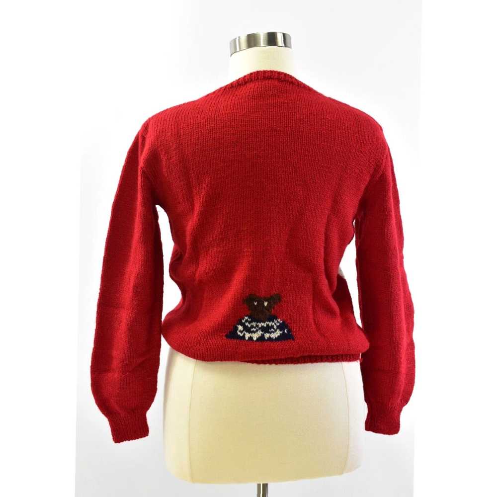 Talbots Retro Chic Ladies Luxury Red Woolen Teddy… - image 4