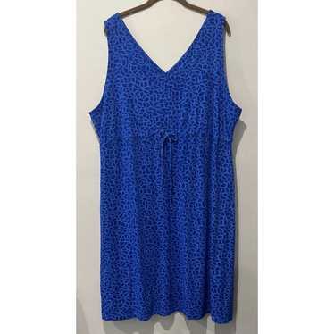 Fresh Produce Sleeveless Dress Women’s 2X Blue Fl… - image 1