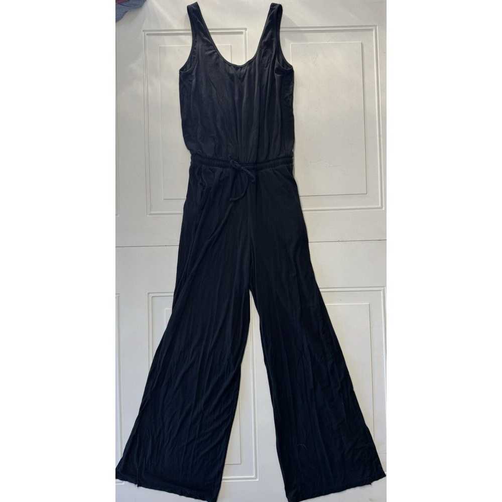 Athleta Jumpsuit Womens 6 Black Wide Leg Tie Wais… - image 1