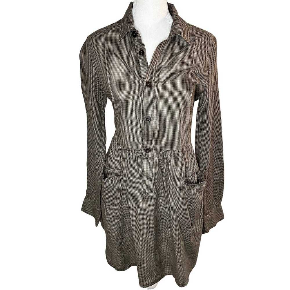 CLAUDE by Claude Haus Brown Lagenlook Shirt Dress… - image 1