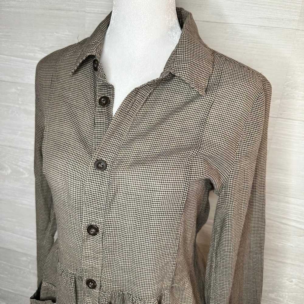 CLAUDE by Claude Haus Brown Lagenlook Shirt Dress… - image 2