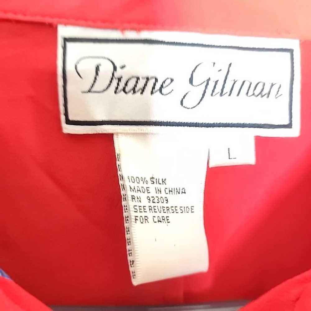 Diane Gilman vintage silk blouse. Size Large - image 10