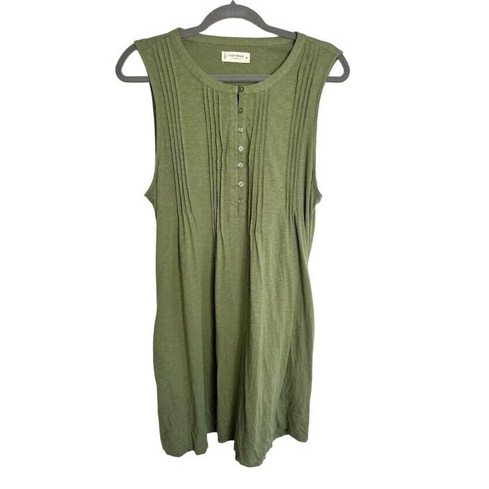 Lucky Brand Size Medium Woman's Army Green Casual… - image 1