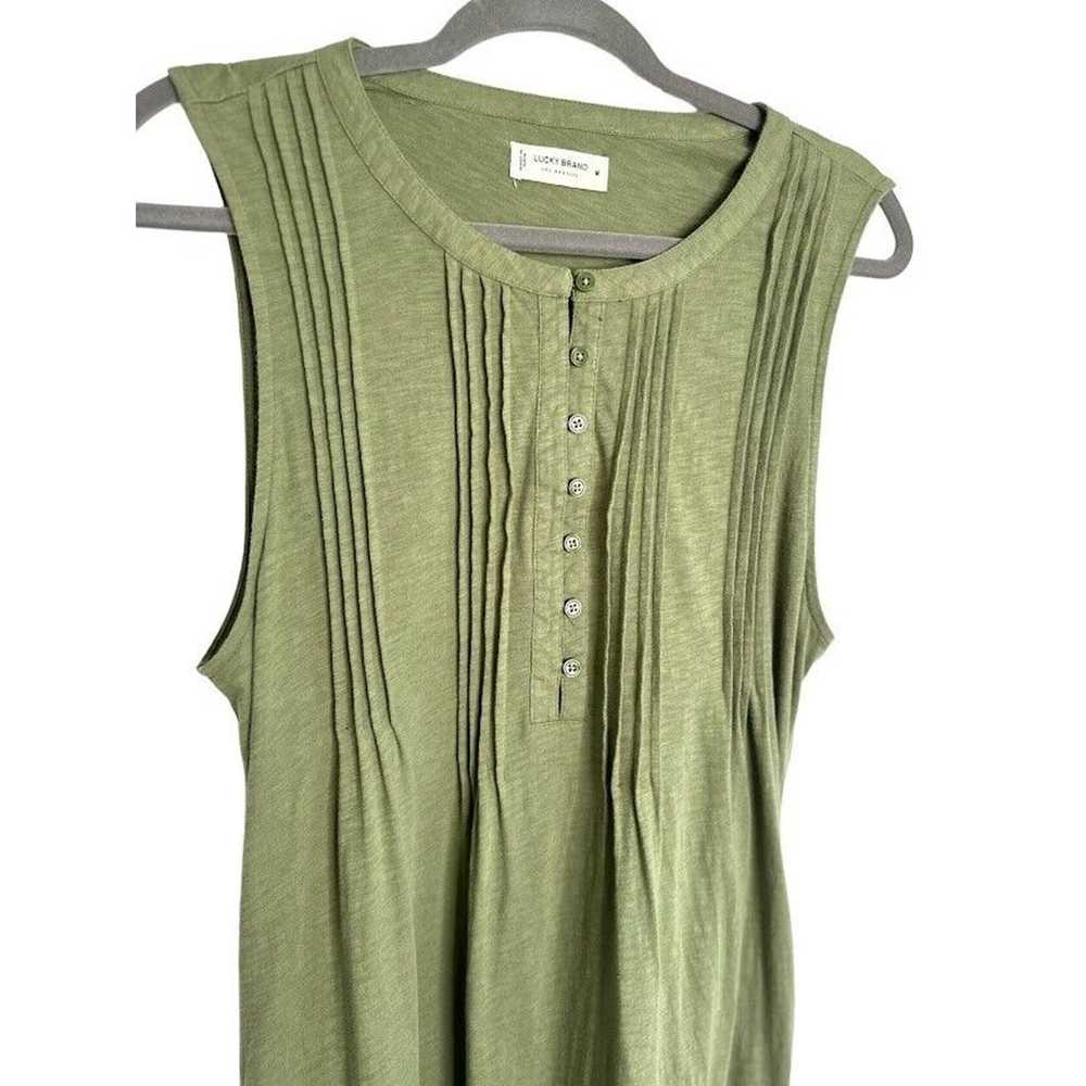 Lucky Brand Size Medium Woman's Army Green Casual… - image 3