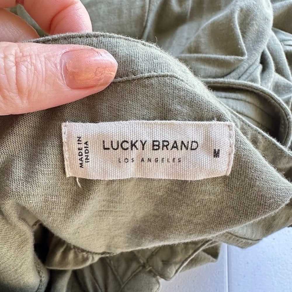 Lucky Brand Size Medium Woman's Army Green Casual… - image 5