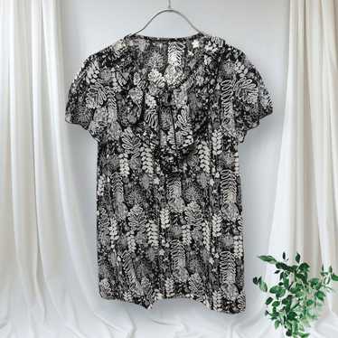 ❀Itokin❀ 36 Blouse Shirt Botanical Pattern Ruffle 