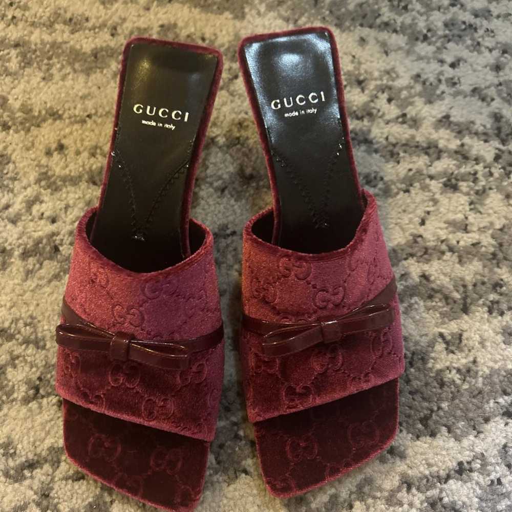 Gucci Velvet sandal - image 2