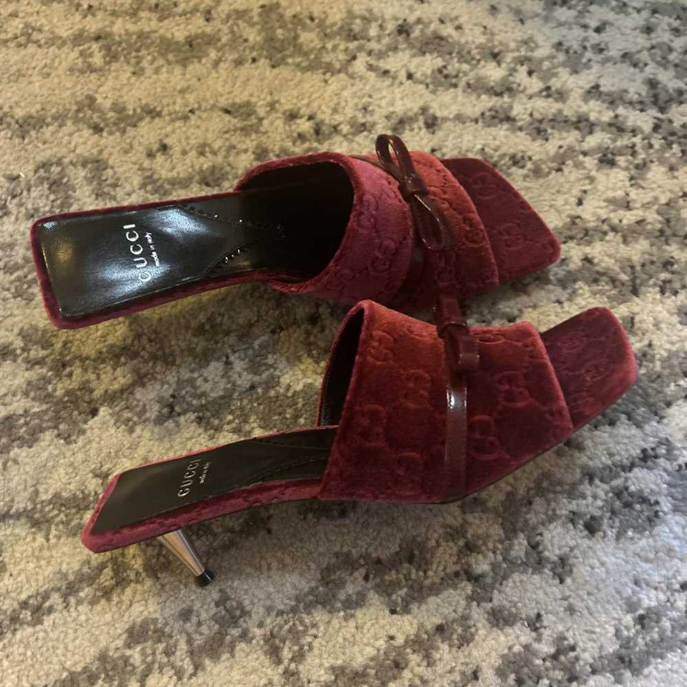 Gucci Velvet sandal - image 4