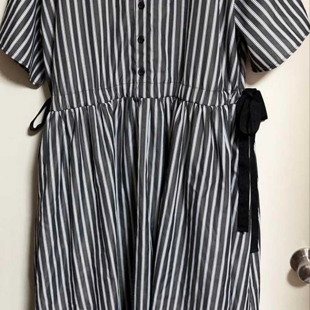 Kuret Side Ribbon Stripe Dress Black 3L - image 3