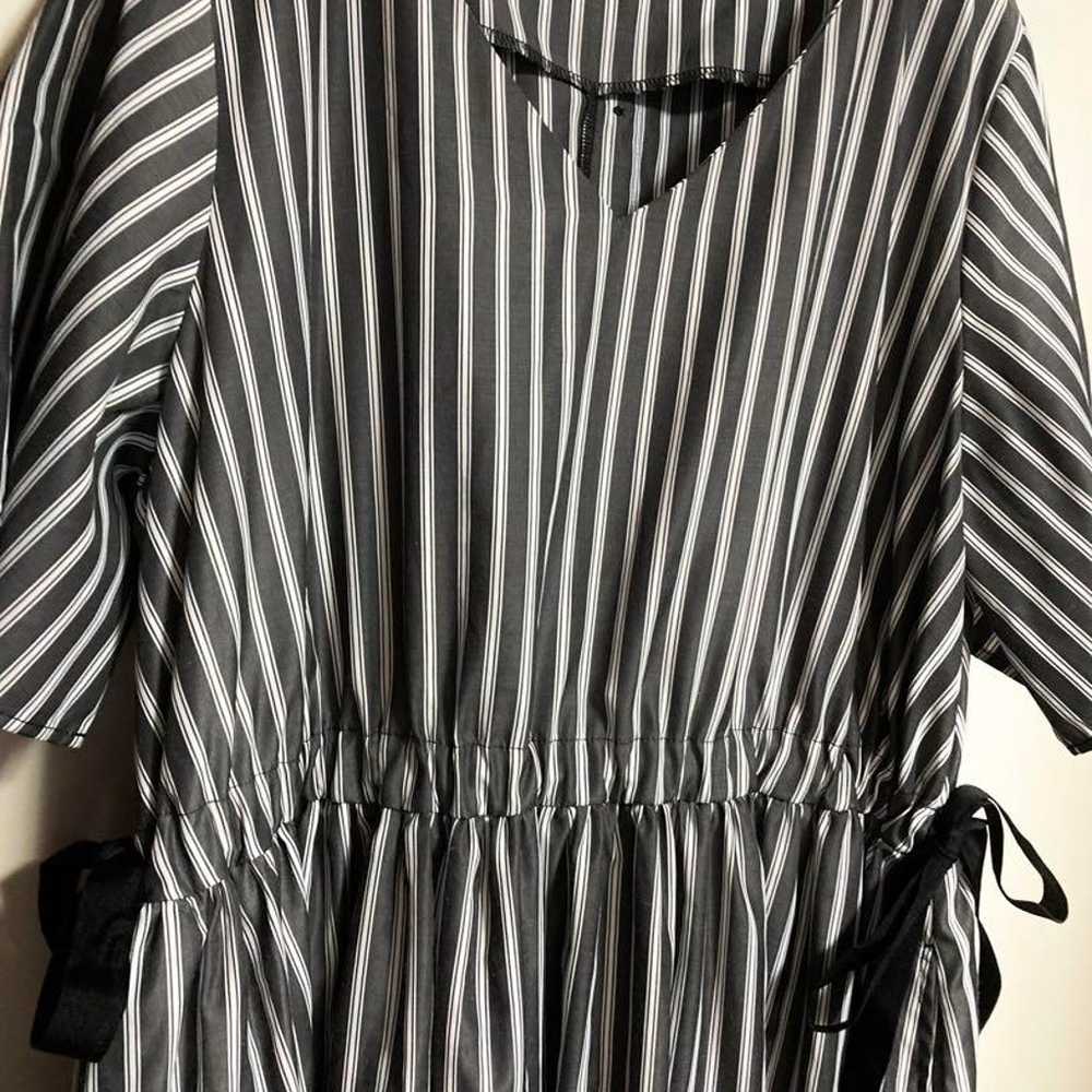 Kuret Side Ribbon Stripe Dress Black 3L - image 4