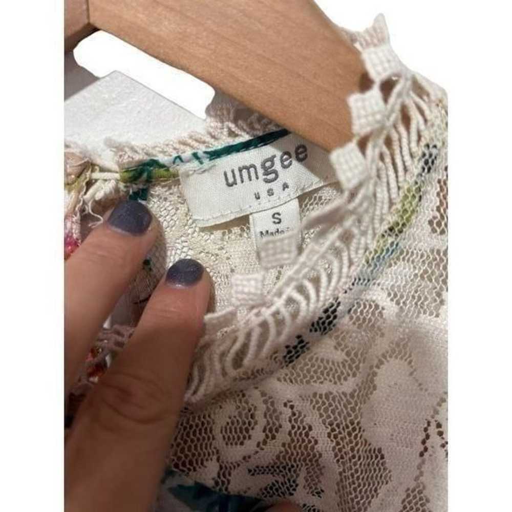 Umgee Floral Lace Sleeveless Crochet Yoke High Ne… - image 8