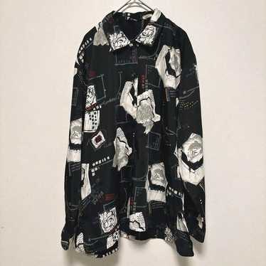 Graphic Print Long Sleeve Shirt Oversized