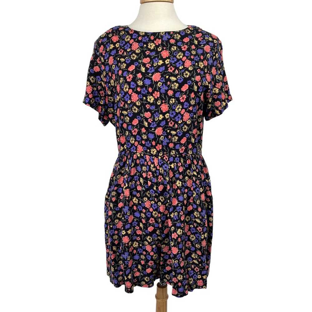 Vintage Romper 80s/90s Maggie Lawrence Floral Pri… - image 2