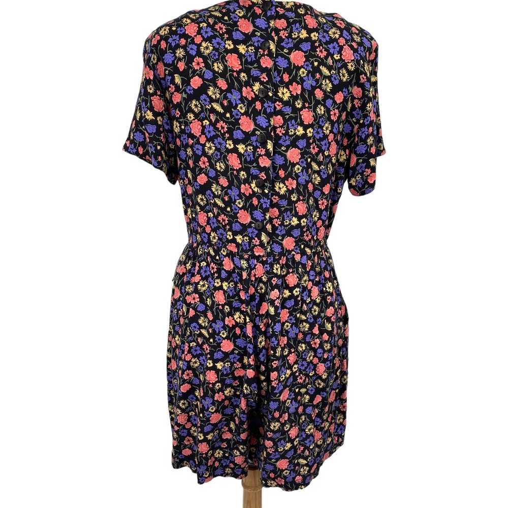 Vintage Romper 80s/90s Maggie Lawrence Floral Pri… - image 8