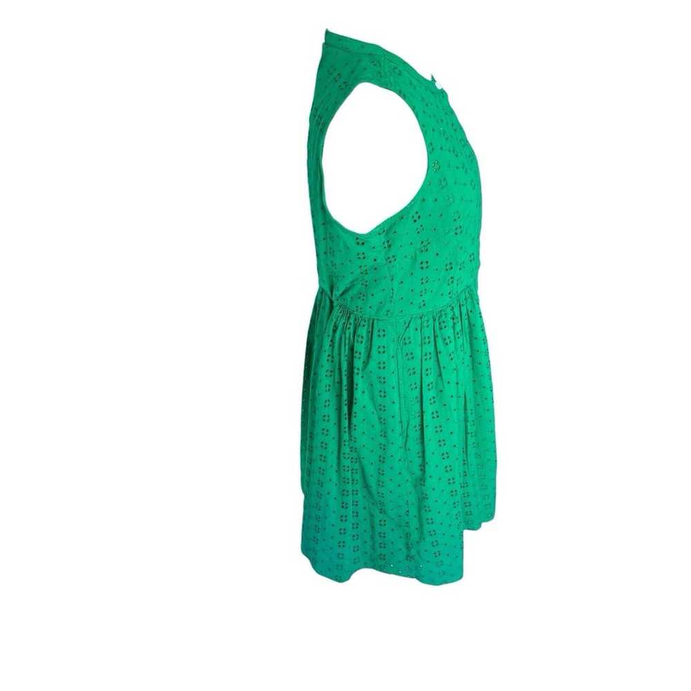 J Crew Dress Sz S Warm Clover Eyelet Shirtdress K… - image 7