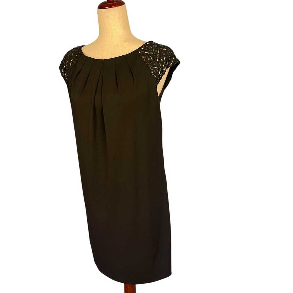 Worth Embellished Shift Dress Black Sleeveless Si… - image 3