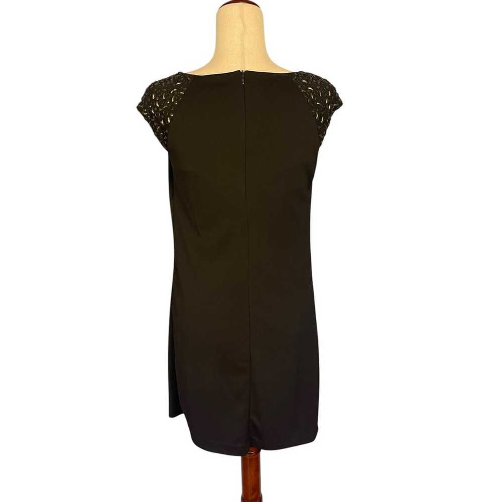 Worth Embellished Shift Dress Black Sleeveless Si… - image 4