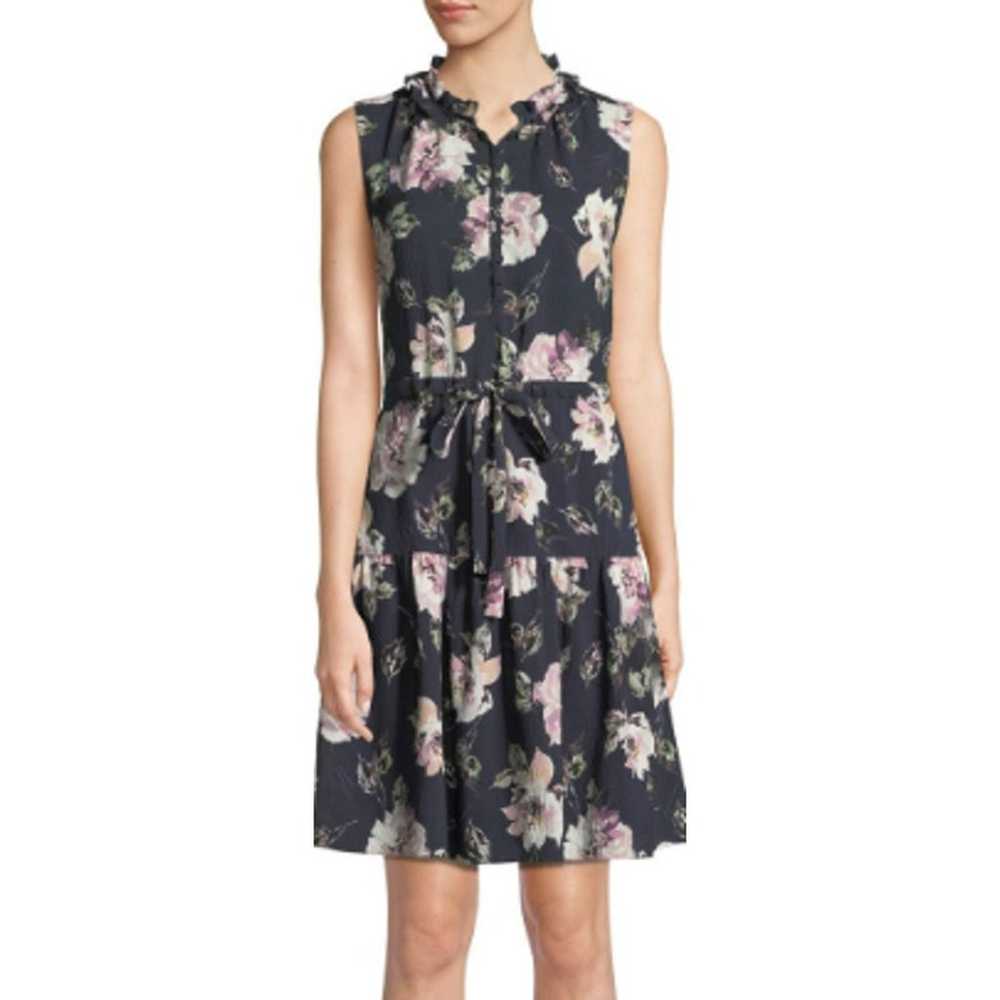 REBECCA TAYLOR Sleeveless Magnolia Floral Mini Dr… - image 1